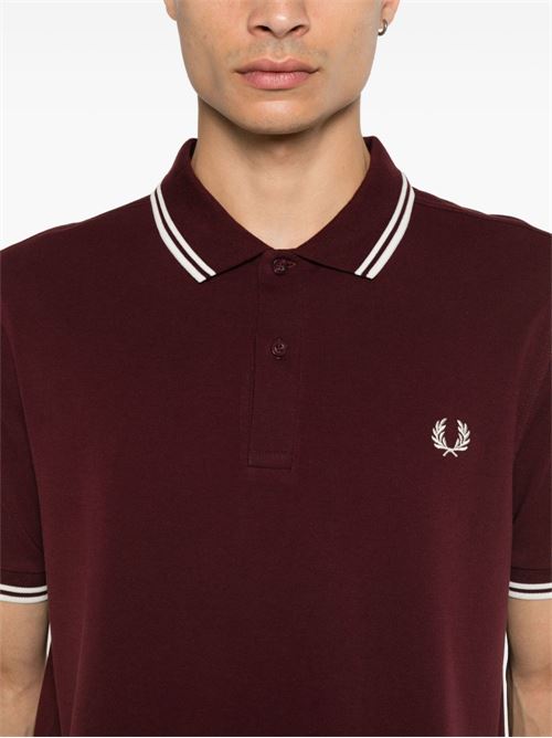 Polo with embroidery x Fred Perry COMME DES GARÇONS SHIRT | FNT502BW241BURGUNDY